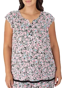 Plus Printed Pajama Set