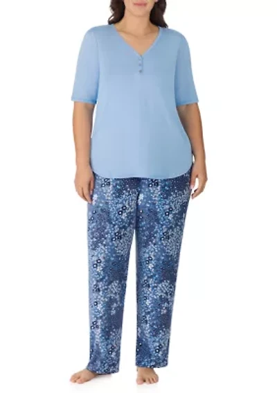 Plus 3/4 Sleeve Pajama Set