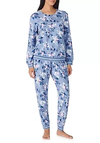 Women's Long Sleeve Jogger Pajama Set