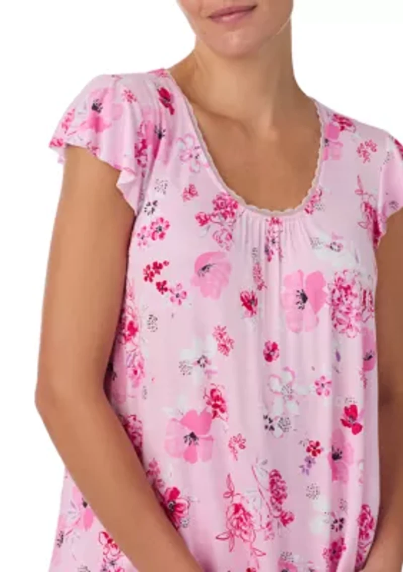 Women's Short Flutter Sleeve and Pant Set