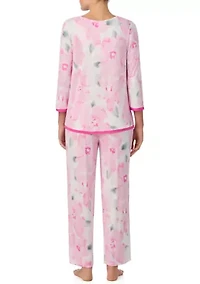 Three-Quarter Sleeve and Ankle Pant Sleep Set