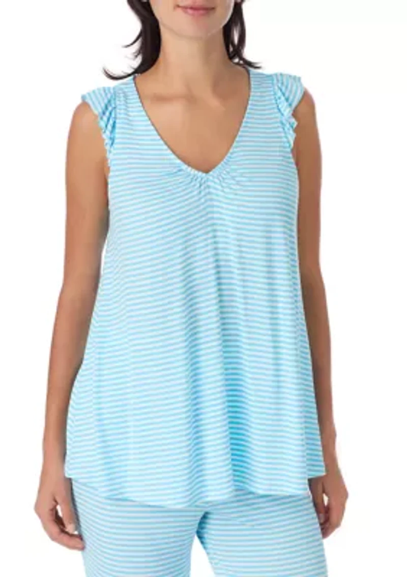 Women's Short Sleeve Top and Cropped Pants Set