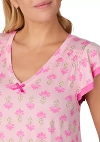 Women's Short Sleeve Top and Cropped Pant Set