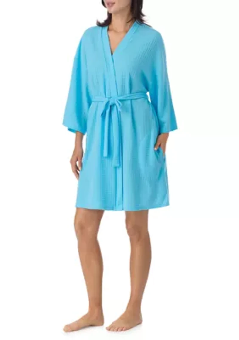 Women's Waffle Short Robe