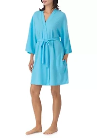 Women's Waffle Short Robe