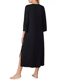 Women's Long Placed Floral Tunic Night Gown