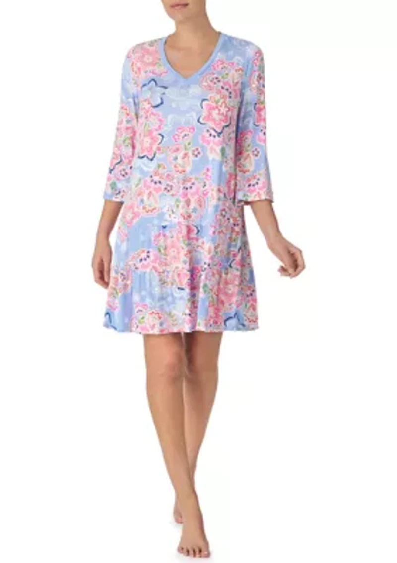 Women's 3/4 Sleeve Tunic Nightgown