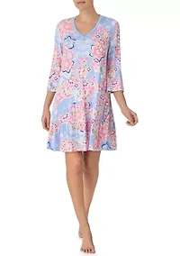 Women's 3/4 Sleeve Tunic Nightgown