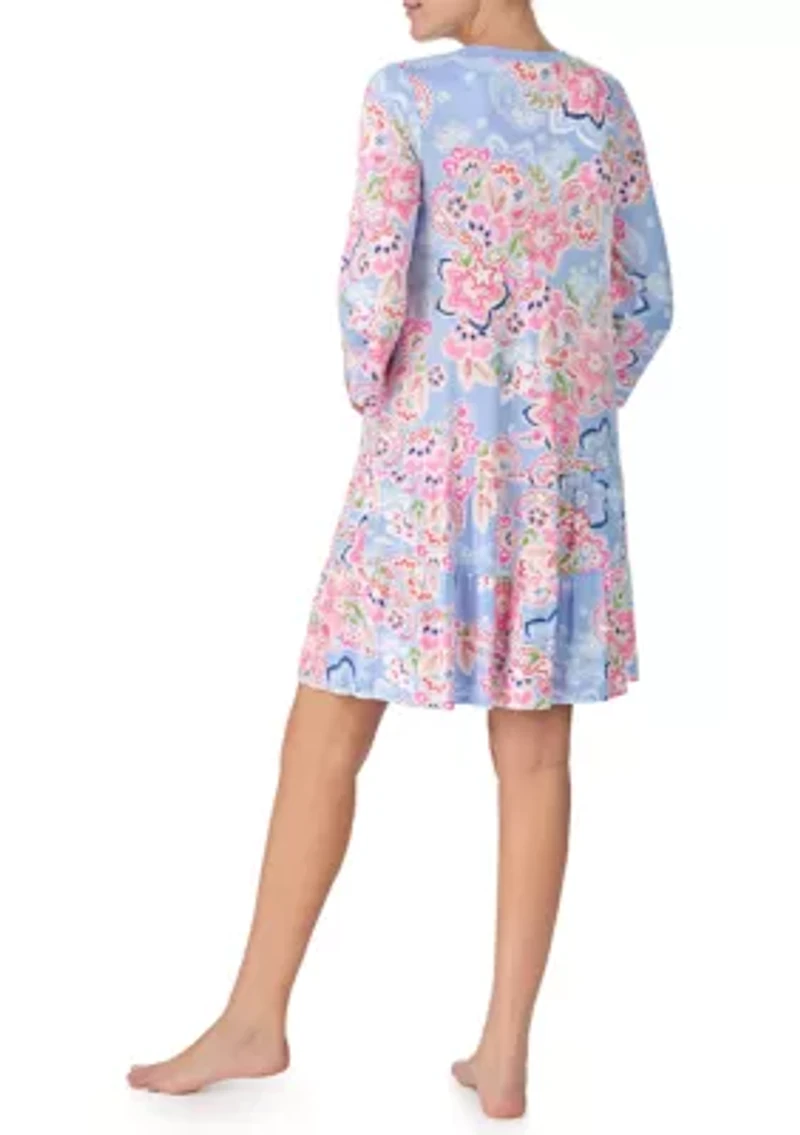 Women's 3/4 Sleeve Tunic Nightgown