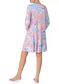Women's 3/4 Sleeve Tunic Nightgown