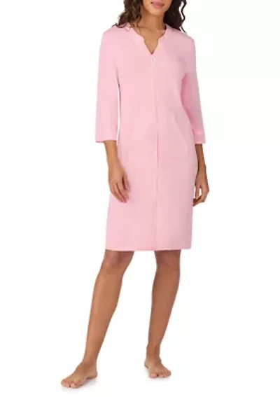 3/4 Sleeve Zip Robe
