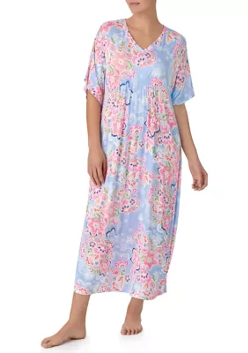 Women's Short Sleeve Long Caftan