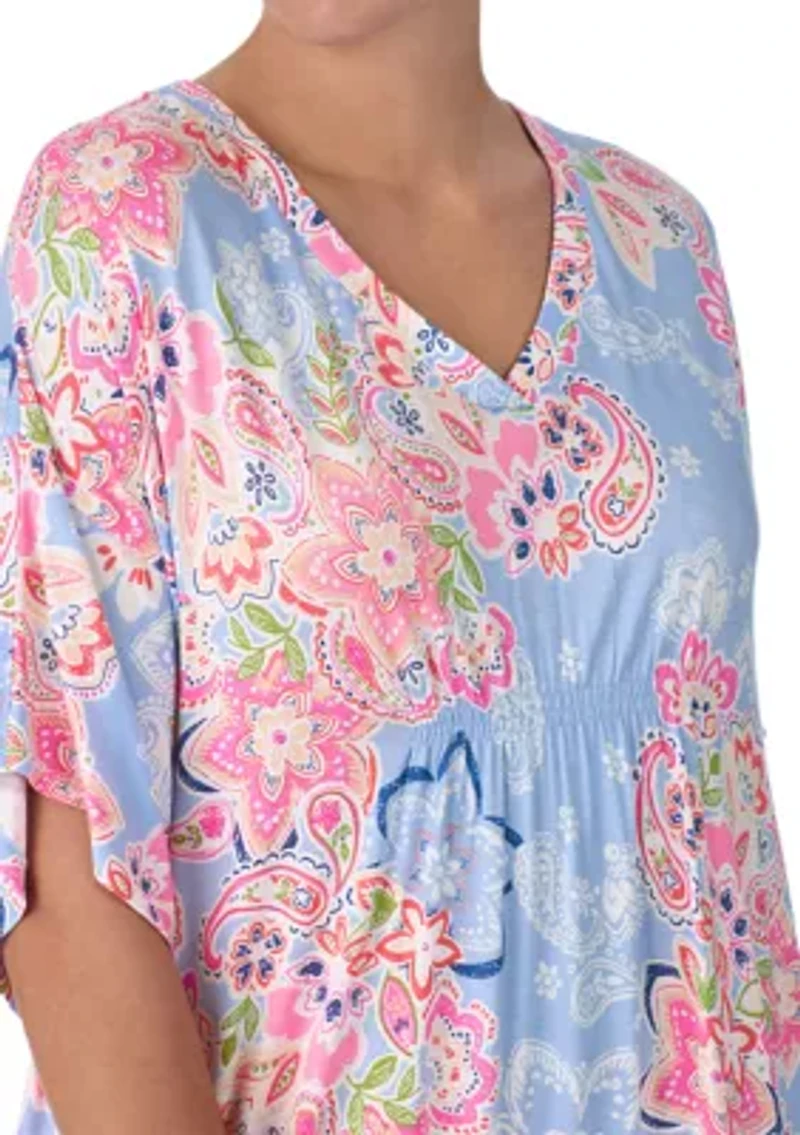 Women's Short Sleeve Long Caftan
