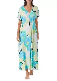 Women's Short Sleeve Long Tunic Nightgown