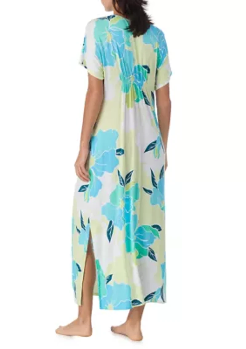 Women's Short Sleeve Long Tunic Nightgown