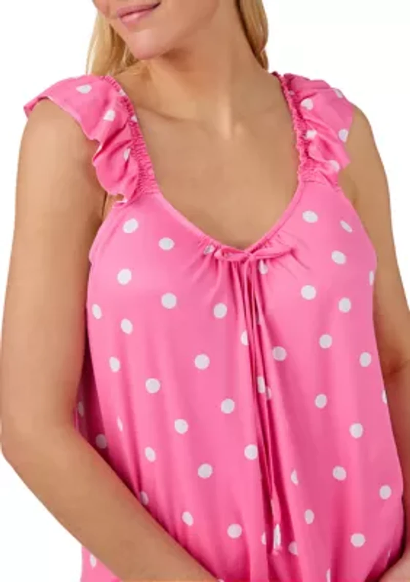 Women's Ruffle Sleeve & Cropped Pants PJ Set