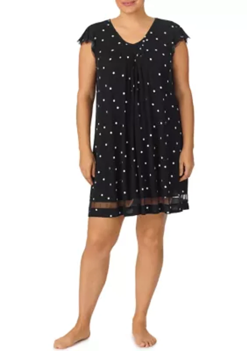 Plus Flutter Sleeve Sleep Chemise