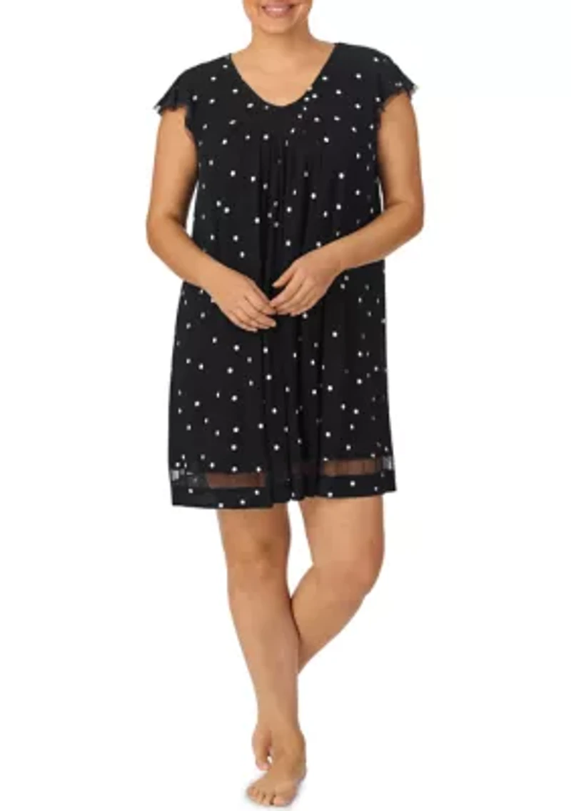 Plus Flutter Sleeve Sleep Chemise