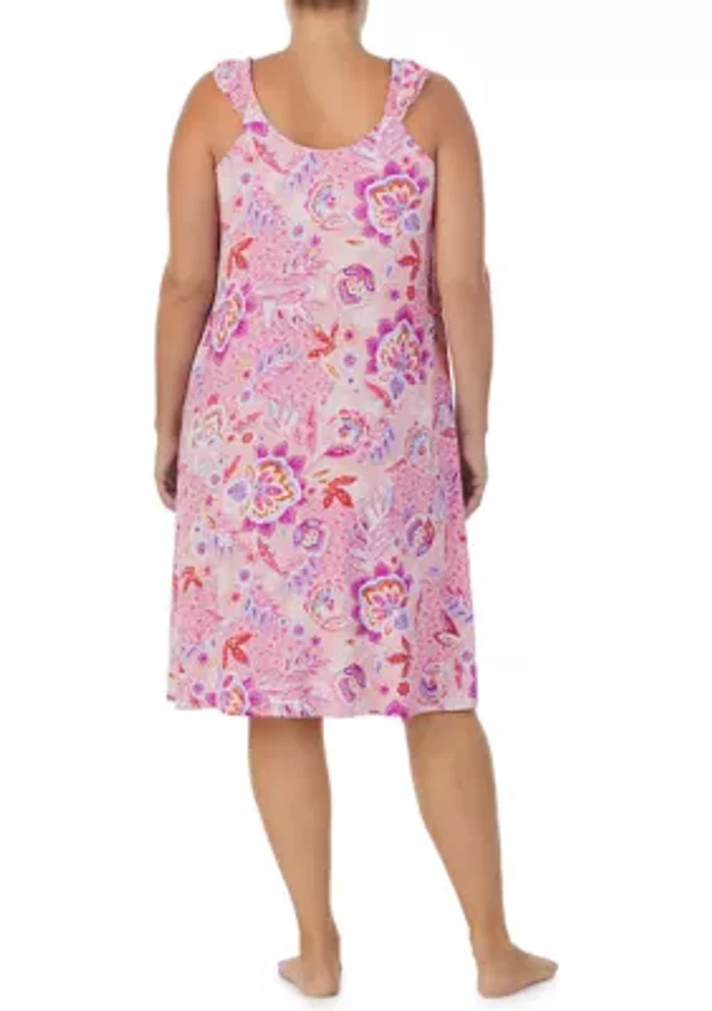 Plus Sleeveless Midi Gown