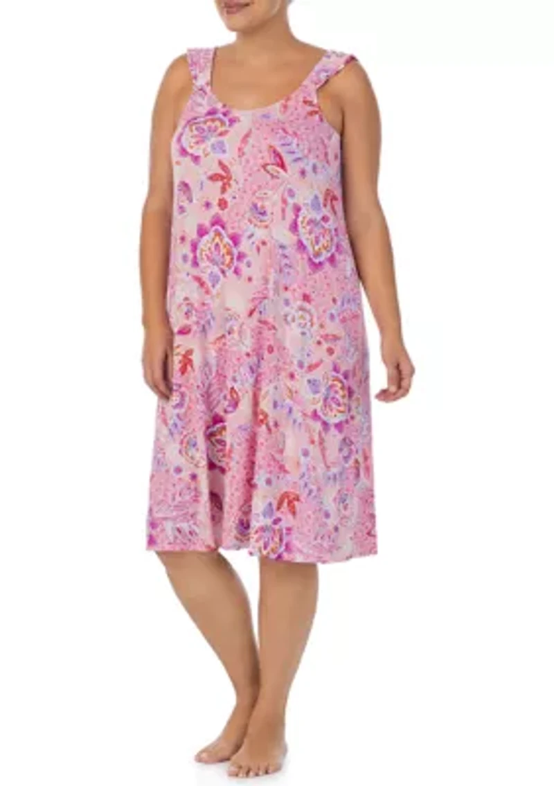 Plus Sleeveless Midi Gown