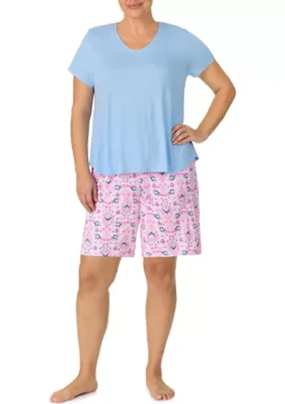 Plus Printed Pajama Set