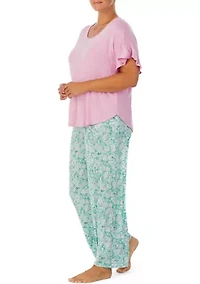 Plus Short Sleeve PJ Set