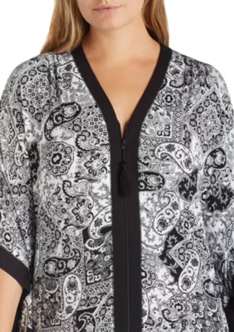 Plus Paisley Long Caftan