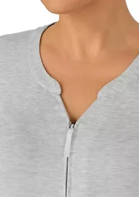 Plus 3/4 Sleeve Zip Robe