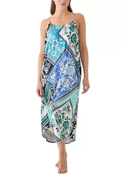Women's Printed Knit Midi Nightgown
