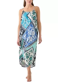 Women's Printed Knit Midi Nightgown