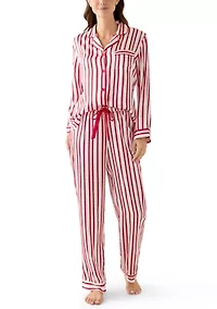 Women's Festive Satin Pajama Set