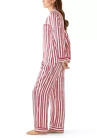 Women's Festive Satin Pajama Set