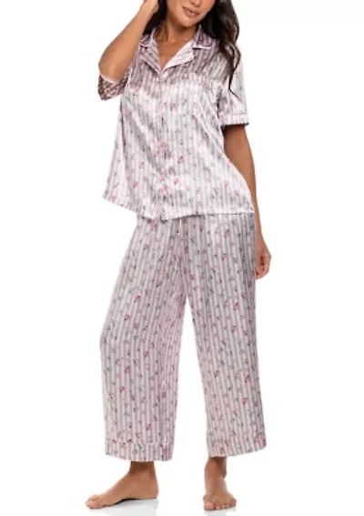 Sweet Stripe Notch Pajama Set