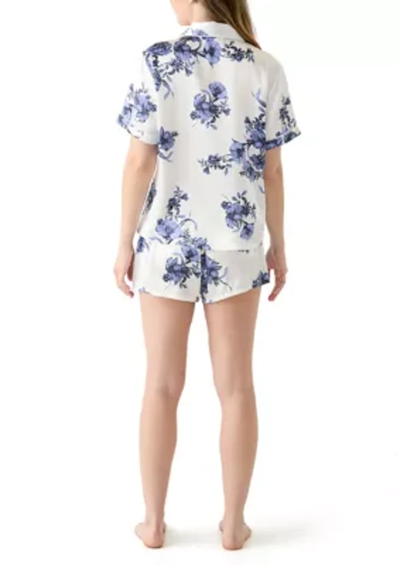 Floral  Satin Pajama Set