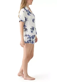 Floral  Satin Pajama Set
