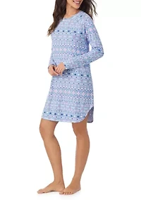 Crew Neck Long Sleeve Sleepshirt