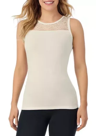 Women's Softwear With Stretch Lace Crew Neck Tank