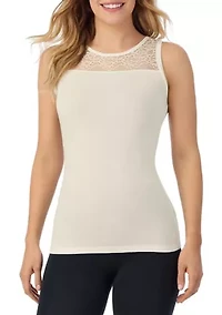 Women's Softwear With Stretch Lace Crew Neck Tank