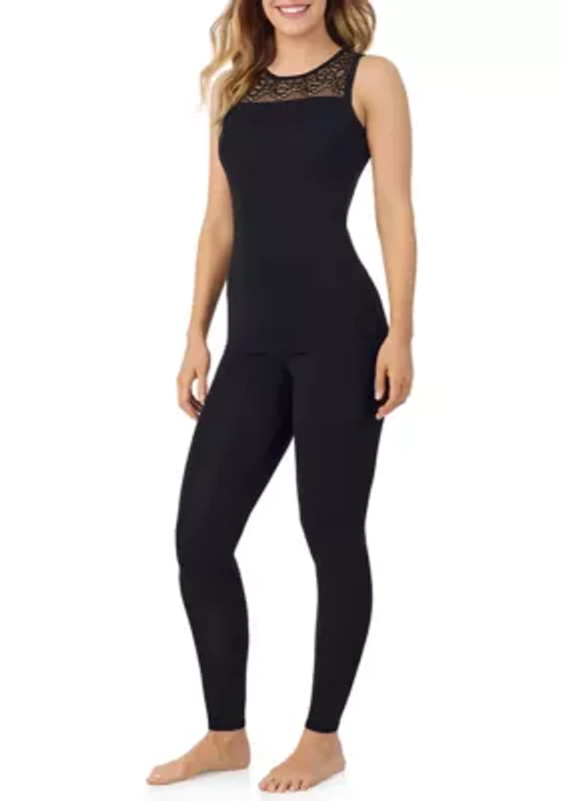 Women's Softwear With Stretch Lace Crew Neck Tank