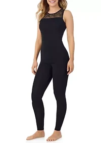 Women's Softwear With Stretch Lace Crew Neck Tank