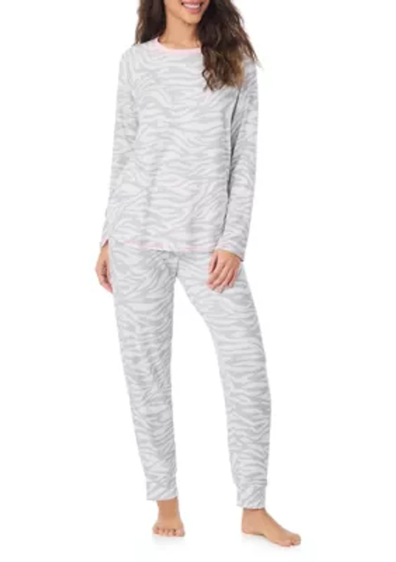 Crew Neck Top and Joggers Pajama Set