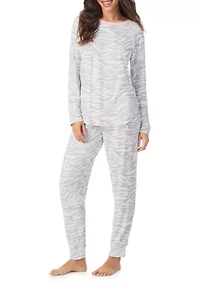 Crew Neck Top and Joggers Pajama Set