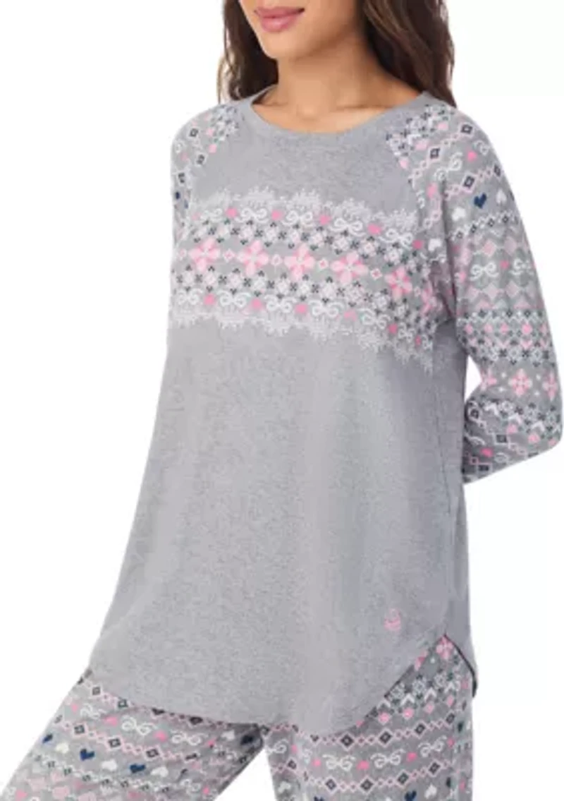 Crew Neck Top and Joggers Pajama Set