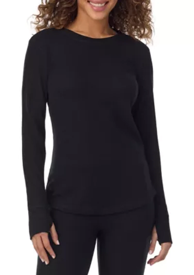 Women's Cozy Stretch Thermal Long Sleeve Crew Neck Top