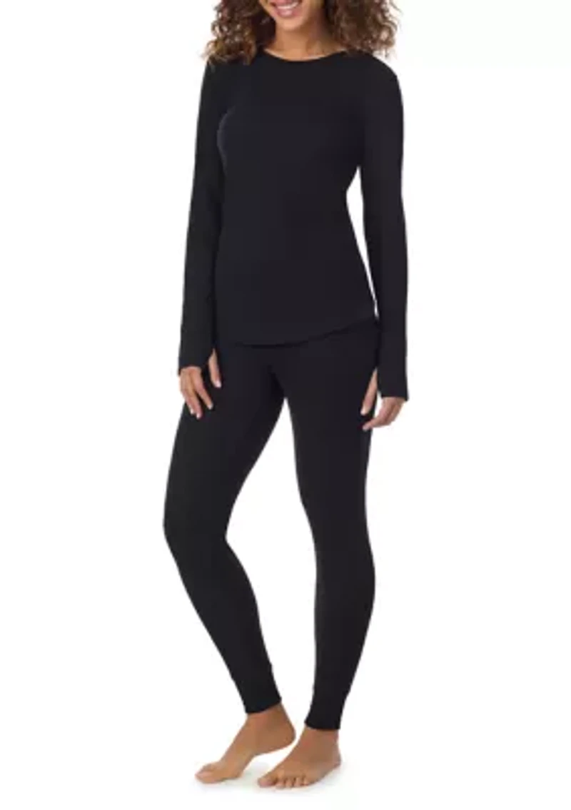 Women's Cozy Stretch Thermal Long Sleeve Crew Neck Top