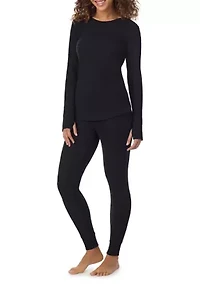 Women's Cozy Stretch Thermal Long Sleeve Crew Neck Top