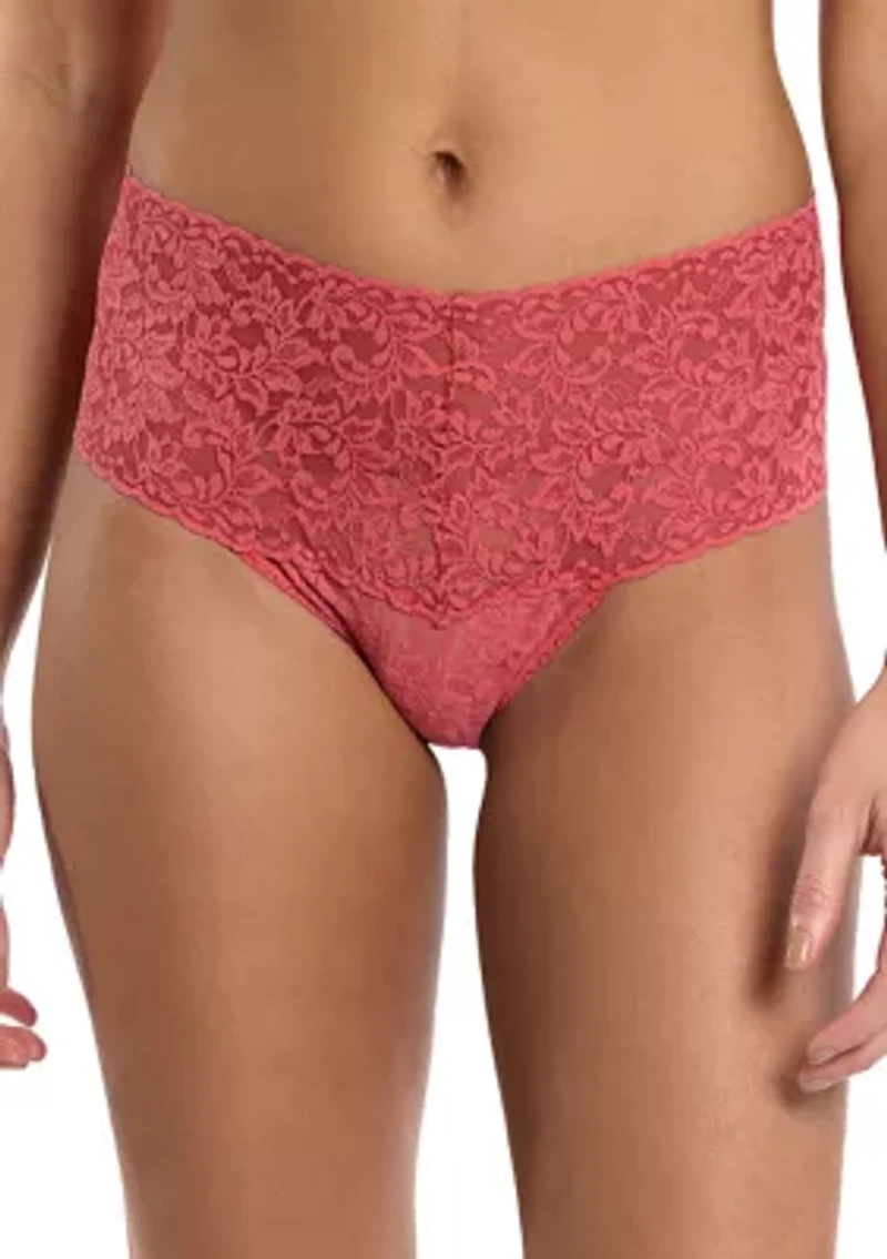 Retro Lace Thong