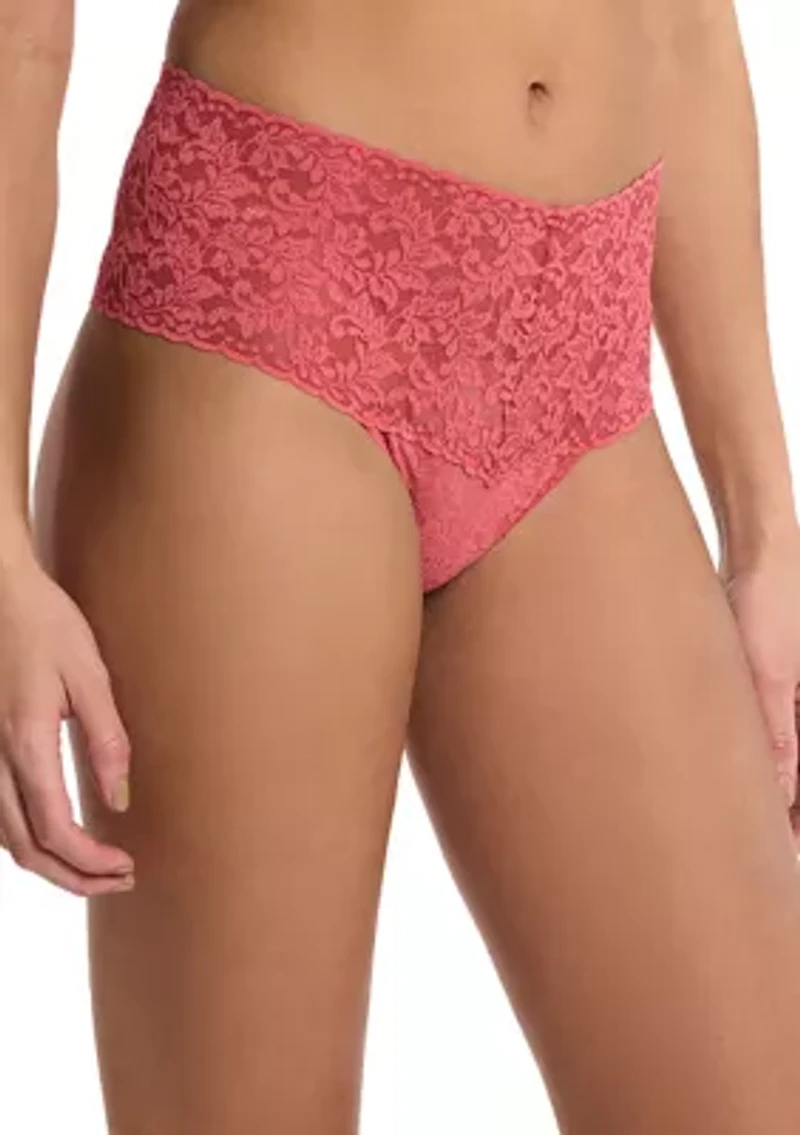 Retro Lace Thong