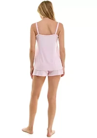 Pointelle Knit Tank Top and Boxers Set