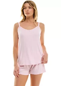Pointelle Knit Tank Top and Boxers Set
